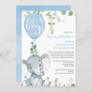 Invitation Conduite d'un garçon baby shower une végétation d'