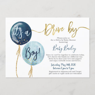Invitation Conduite par Baby shower boy