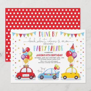 Invitation Conduite par le défilé d'anniversaire Quarantine B