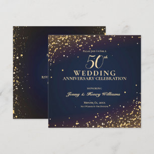 Invitation Confetti 50e fête du Mariage