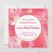 Confetti Aquarelle rose moderne Soirée Abstraite