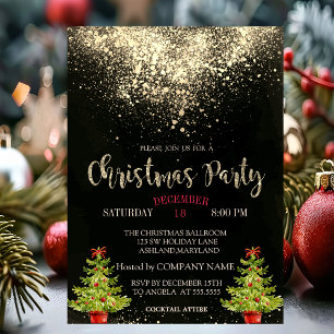 Invitation Confetti, Arbre de Noël Société de fête