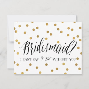 Invitation Confetti Bridesmaid   Bridesmaid