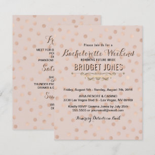 Invitation Confetti Itinéraire D'Or De La Fin De Semaine De L