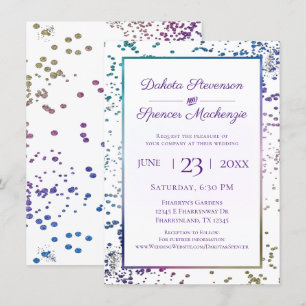 Invitation Confetti Sparkle Mariage de poussière diamant d'