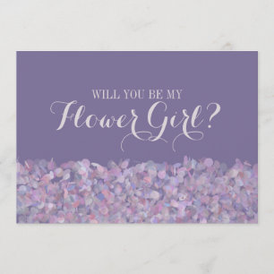 Invitation Confetti Violet Tu Seras Ma Fille Fleur