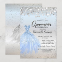 Confettis Argentés, Robe Bleue de Quinceañera