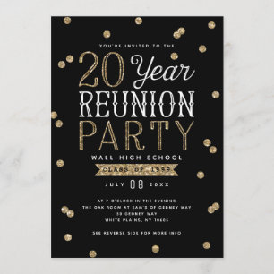 Invitation Confettis de parties scintillantes partie de la