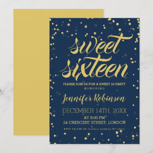 Invitation Confettis d'étincelle de parties scintillantes du