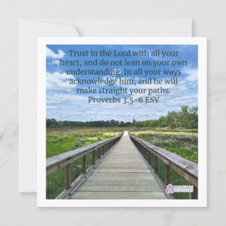 Invitation "Confiance dans le Seigneur" Inspirational Note Ca
