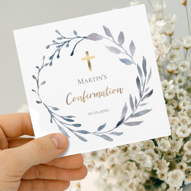 Invitation confirmation de la couronne bleue poussiéreuse (Créateur téléchargé)