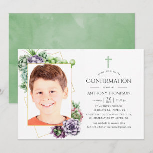 Invitation Confirmation de la photo géométrique réussie