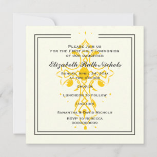 Invitation Confirmation de la première communion de la Croix