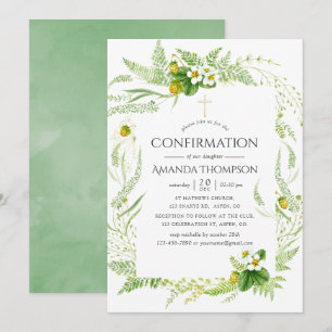 Invitation Confirmation de la verdure de l'aquarelle