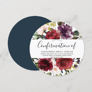 Invitation Confirmation des fleurs d'aquarelle du jardin