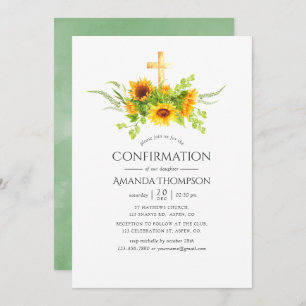 Invitation Confirmation des fleurs de soleil Boho