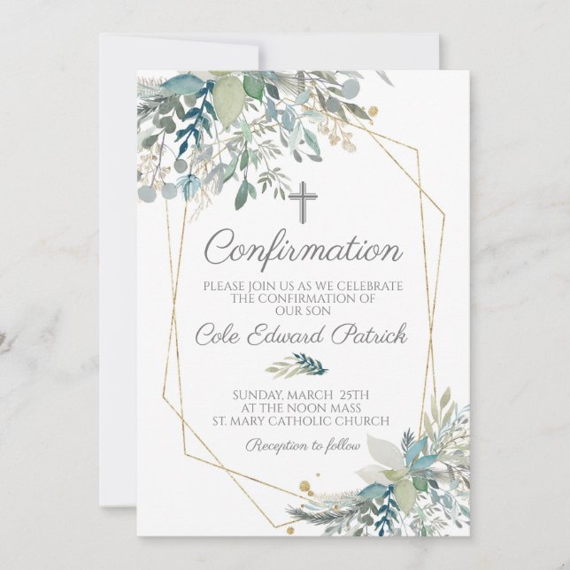 Invitation Confirmation du cadre floral (Devant)