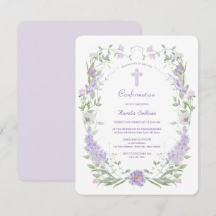 Invitation Confirmation du cadre Lilac Flowers