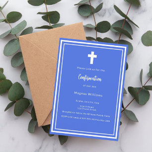 Invitation Confirmation du Royal blue boy