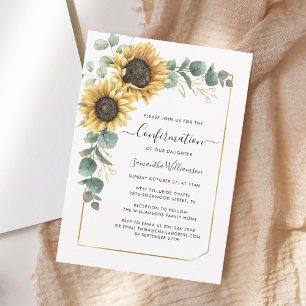 Invitation Confirmation du script d'eucalyptus de tournesol f