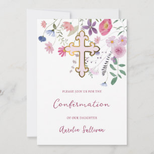 Invitation Confirmation Fleur sauvage fraîche