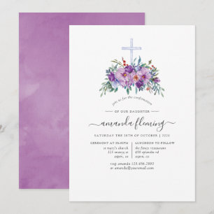 Invitation Confirmation Fleurie Violette