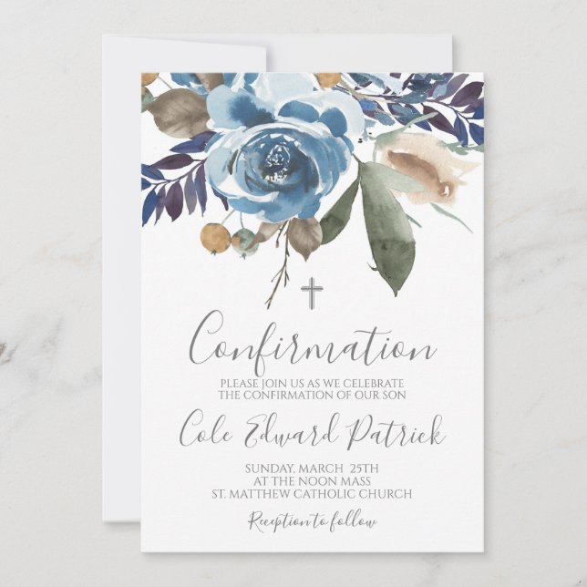 Invitation Confirmation florale (Devant)