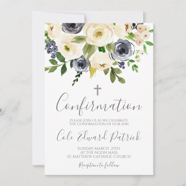 Invitation Confirmation florale (Devant)