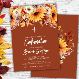 Invitation Confirmation florale de la chute de terre cuite