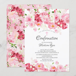 Invitation Confirmation florale des fleurs de printemps