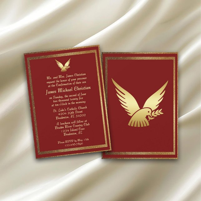 Invitation Confirmation Gold Dove (Créateur téléchargé)