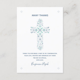 Invitation Confirmation Merci note Christian Card