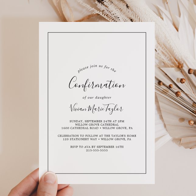 Invitation Confirmation minimaliste (Créateur téléchargé)