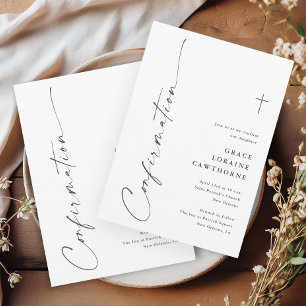 Invitation Confirmation Moderne Élégante Script