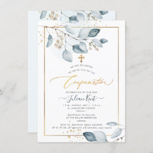 Invitation Confirmation PixDezines Blue Gum Eucalyptus