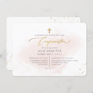 Invitation Confirmation PixDezines H2 Blush Pink Washed
