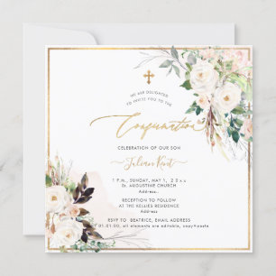 Invitation Confirmation Rose PixDezines H2 Blush Cream