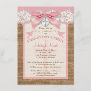 Invitation Confirmations   BOW ET CHARME IMPRIMÉS   Burlap   