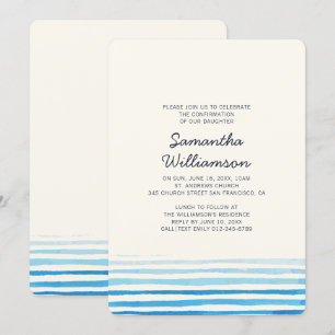 Invitation Confirmations   Rayures d'aquarelle modernes