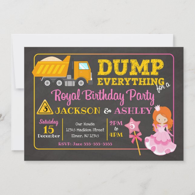 Invitation conjointe anniversaire Construction & P (Devant)