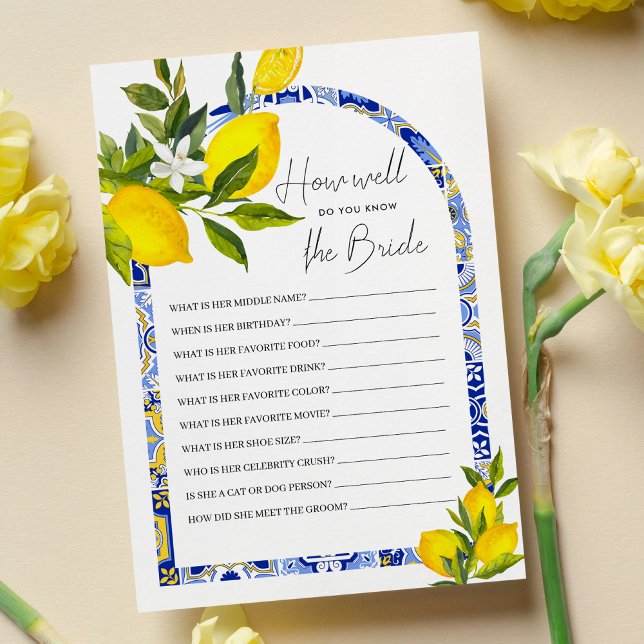 Invitation Connaissez-Vous Le Jeu De Fête des mariées Mariée  (Créateur téléchargé)
