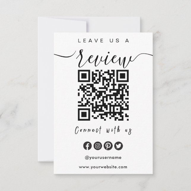 Invitation Connectez-vous avec le code QR Us | Laissez-Nous U (Devant)
