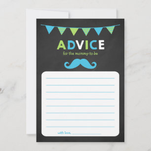 Invitation Conseil de Baby shower en tableau rouge et vert
