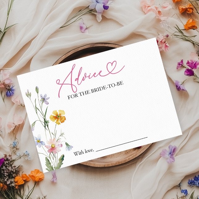 Invitation Conseil de Fête des mariées fleur sauvage pour la  (Créateur téléchargé)