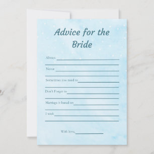Invitation Conseil pour la Bride Blue Fête des mariées Game C