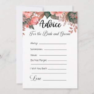 Invitation Conseil pour la mariée et la chambre verte Floral