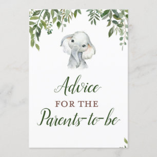 Invitation Conseils aux éléphants de la jungle pour les paren