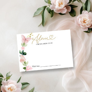 Invitation Conseils de Fête des mariées papillon pour la cart