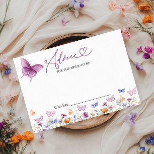 Invitation Conseils de Fête des mariées papillon pour la cart