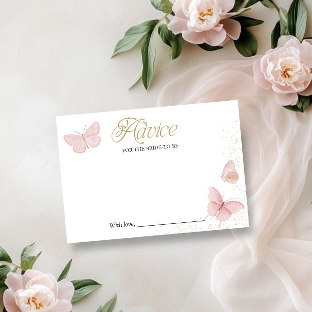 Invitation Conseils de Fête des mariées papillon pour la cart (Créateur téléchargé)